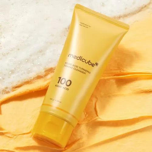 MEDICUBE - KOJIC ACID TURMERIC TONING CLEANSER 120g