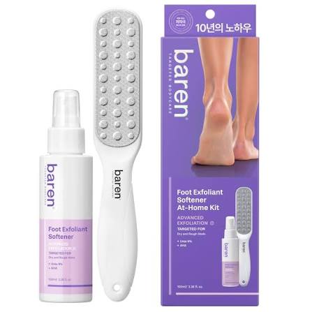 Baren Callus Remover Kit for Feet: File & Spray